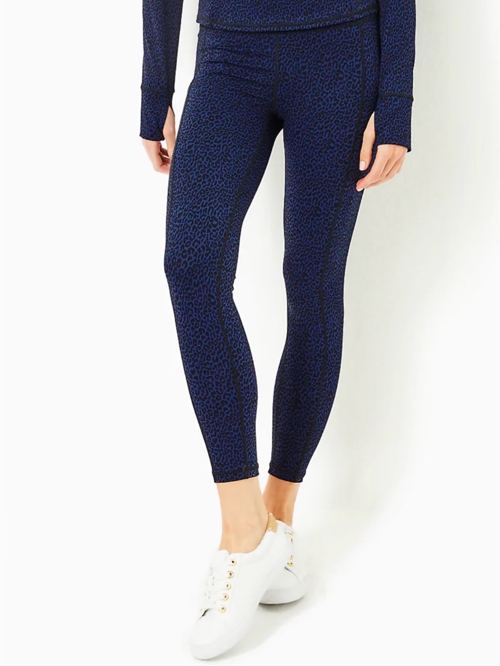 Lilly Pulitzer M Weekend High Rise Low Tide Navy Animal Print Leggings New wTag